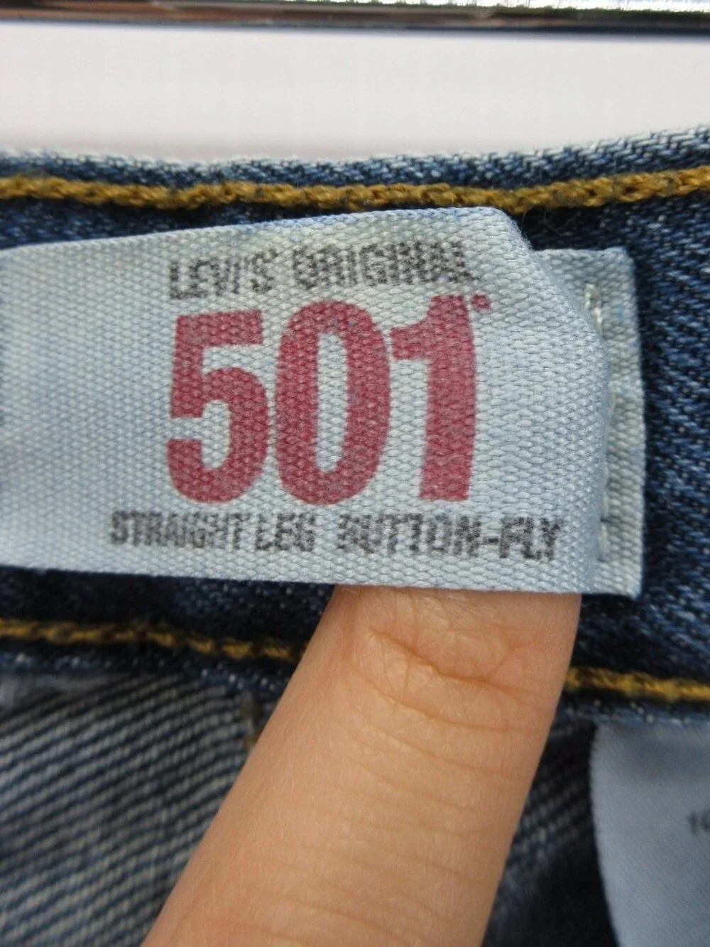 Levis 501 Jeans 44X34 Original Fit Straight Leg Button Fly Denim NEW
